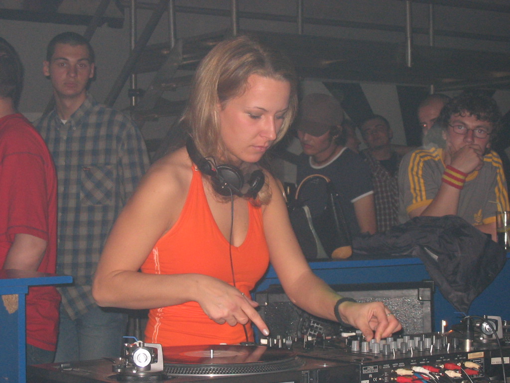 DJ Sylvie doing her thing