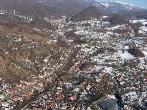 Baia Sprie seen from a paraglider #1