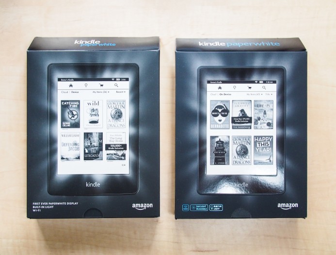 Kindle Paperwhite - Front of the boxes