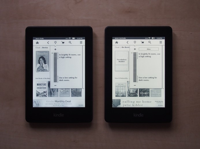 Kindle Paperwhite - Home screen - Maximum Light