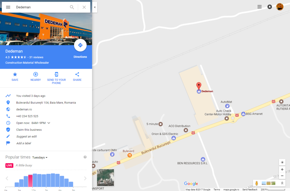 Screenshot Google Maps