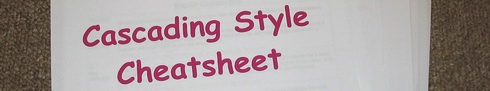 Cascading Style Cheatsheet