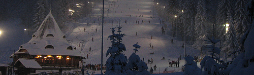 The slopes at Icoana now featuring night lighting!