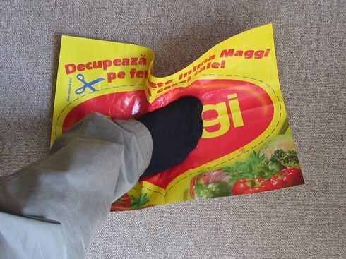 Whoops! I stepped on Maggi!